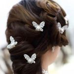 Set of 6 Silver Bridal Hair Pins Photo 7