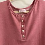 Pink Lily NWOT  Rose/Mauve Henley Long Sleeve Tee Photo 1