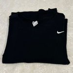 Nike Womens Plus SZ 2XL Black Ribbed Short Sleeve Crop Top Photo 0