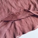 Stellah dusty pink/rose layered semi-sheer ruffle bell sleeve blouse Photo 7