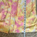 Isaac Mizrahi 🦋 Issac Mizrahi Pink Orange Tie Dye Printed Knit Cardigan Large Duster Photo 7