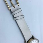 DKNY  women watch 34mm gold tone solid stainless steel white Leather band WR runs Photo 3