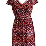 JohnPaulRichard Dress Petite Chevron Multicolored Cap Sleeve Casual Dress MP NEW Red Size undefined Photo 0