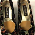 Vtg 80s Nando Muzi VELLUTO velvet embroidered gold thread pumps women’s size 7.5 Black Photo 5