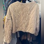Free People NWOT Gwynnie Quilted Jacket - champagne diamonds tan - small Photo 11