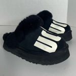 UGG  Platform Slip on Slipper Mules Black Disquette Chopd Womens 6 Photo 0