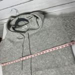 &merci &merci Gray Knit Hoodie Sweater Cable Knit Sleeve Cozy Pullover Size Small Photo 3