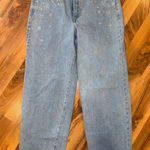 Old Navy ‎ high rise og loose fit straight leg rhinestone denim size 12 Photo 0