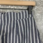 Blu Pepper Day To Day Blue Striped Button Front Skirt - Size Medium - Scalloped Photo 5