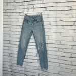 American Eagle  ’90s Skinny Stretch Jeans Women’s 00 Distressed Light Wash Denim Photo 7