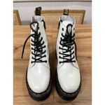 Dr. Martens Docs Jadon Platform Boots Smooth White Leather Size 6 Lightly Worn Photo 4