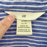 H&M  Linen Pinstripe Button Down Shirt(Size XS) Photo 6