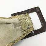 Leatherock 90s Python metallic gold leather embossed metallic wide wrap belt M Photo 3