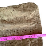 Downeast Golden-Brown Eyelet Blouse Top. Elastic Sleeves. Size Small. Autumn Photo 6