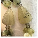 moss agate prehnite sterling silver beaded pendant necklace Green Photo 8