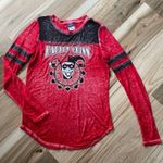 Batman Harley Quinn Women’s Red Black Long Sleeve Shirt Sz M Size M Photo 0