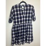 Urban Outfitters  Women Dress Medium M Navy White Checked Plaid Gingham Photo 5
