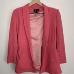 Saloni Maxima Double Breasted Belted Crepe Blazer Size 0 Pink Womens Photo 0
