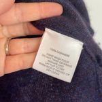 White + Warren purple cashmere vneck fringe trim sweater m Size M Photo 2