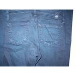 New $255 Womens Designer AG Jeans Premiere Skinny Straight Black 25 Slashed Dark Photo 7