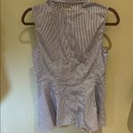 T Tahari Tahari Sleeveless Blue Striped Women's Top Photo 2