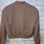 ZARA  Dusty Mauve CROPPED MAXI BOMBER JACKET WITH POCKETS Medium Wool Blend Photo 7