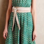 Maeve Anthropologie  Evaline Midi Dress Size Large EUC Pockets‎ Photo 0