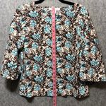 Madison Grey Floral Print Blouse Kimono Sleeve Top Lightweight Size Small‎ Blue Photo 5