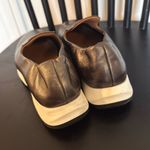 Aquatalia Keona metallic pewter Leather slip on sneakers 9 Photo 5