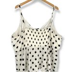 Torrid  | Size 5 | White Black Polka Dot Tie Front Peplum Cami Tank Blouse Photo 3