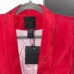 Smythe Long Shawl Collar Blazer Size 6 Red Photo 6