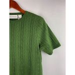 Alfred Dunner Petite Size PS Cable Knit Green Sweater Photo 3