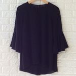 Blaque Label ‎ black open back ruffle sleeve blouse Photo 0