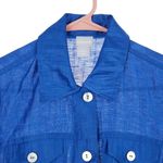 Chico's  Crinkled Linen-Blend Shirt-Jacket Size 0 US Size 4/6 Photo 1