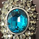 Swavorski Vtge Swarovski Crystals Blue Ring size 7 1/4 Photo 1