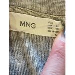 Mango ‎ MNG Solid Gray Drop Shoulder V Neck Oversized Top Size XS Photo 4