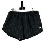 Nike  Shorts Womens Large Dri-Fit Tempo Luxe Icon Clash Running Black White Photo 0