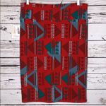 LuLaRoe  NWT Size XL Red & Gray Geometric Cassie Straight Pencil Skirt Photo 3