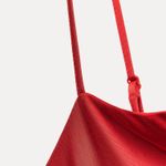 ZARA red midi dress satin party wedding coctail shower night out Photo 11