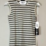 Rondina Women’s Sleeveless Striped Tank Top Grey Off White Size XS NWT Gray Photo 6