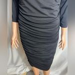 Vince Camuto  Ruched Dress 3/4 Sleeve Black Size S Business Casua Preloved Photo 1