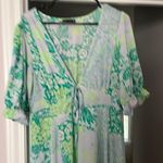 ASOS  Green and Blue Floral Midi Dress Photo 3