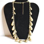 Source Unknown Vintage Boho Shabby Chic Gold Tone Link Chain Teardrop Dangle Necklace Photo 0