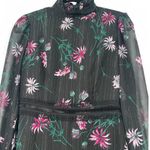 Anthropologie ANTHRO Donna Morgan  | 2 / S | Women's Mock Neck Dark Floral Dress Lace Trim Photo 1