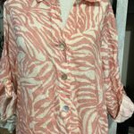 Made in Italy dress 100% linen women’s size XL zebra print pink Photo 5