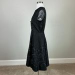 Sachin + Babi Beaded Chiffon Fit and Flare Cocktail Dress Black Size 8 Photo 4