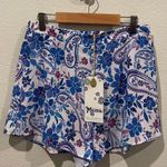 Anthropologie SHOW ME YOUR MUMU Blue Purple Ibiza Floral Shorts Photo 0