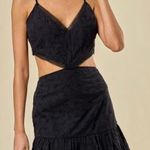 Blue Blush Cut Out Black Lace Dress Photo 0