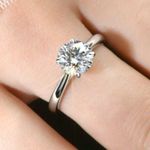 🆕2CT VVS1 Moissanite Diamond Round Solitaire Ring Silver Photo 4