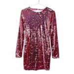 superdown  Cindi Pink Sequin Mini Dress Cut Out Backless Club Dance Festival XS Photo 2